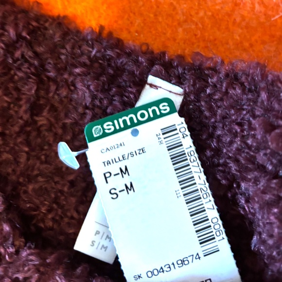 Burgundy touch of wool boucle long sleeves nightshirt lounge dress made in Italy - Picture 7 of 11